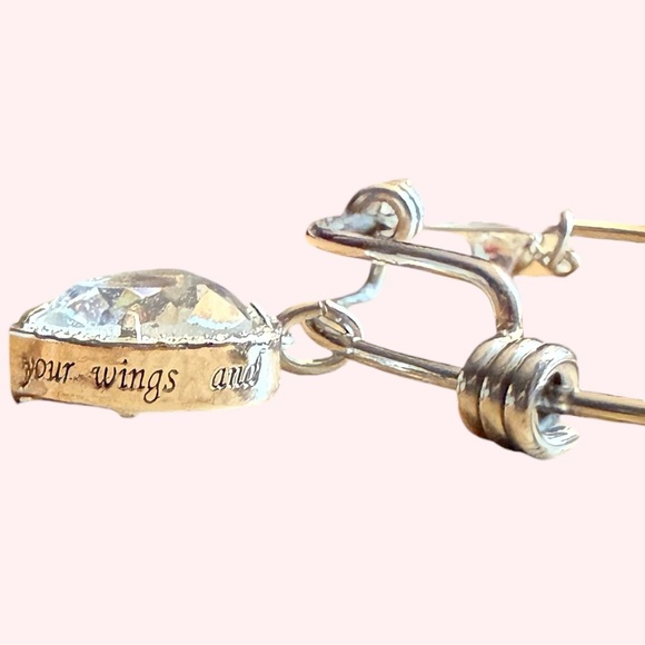 Brilliance Stainless Steel Daughter Butterfly and Heart Shaker Charm Bangle - Picture 4 of 7